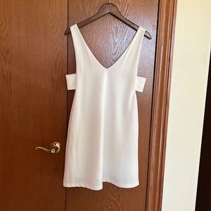 White Cutout Mini Dress